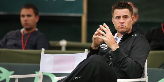 Alistair Hunt, NZ team captain looks on against Chinese Taipei. Photo / Getty Images