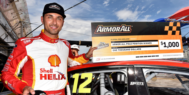 Fabian Coulthard after taking pole position for the V8 Supercars Clipsal 500. Photo / Getty Images
