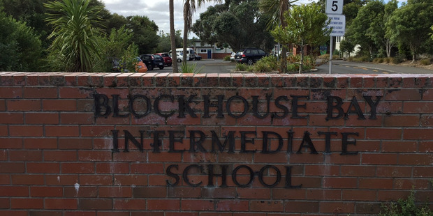 Students at Blockhouse Bay Intermediate were kept back after the 3pm school bell as attempts were made to retrieve the animals. Photo / Doug Sherring