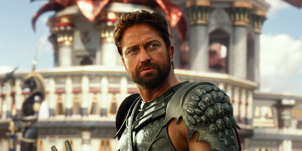 Gerard Butler portraying Set in a scene from "Gods of Egypt.".
