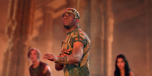 Chadwick Boseman in a scene from "Gods of Egypt.".