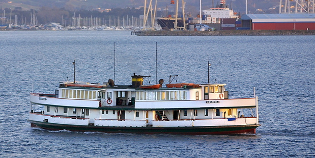 Former Tauranga restaurant and ferry the Kestrel sunk in Auckland. Photo/John Borren