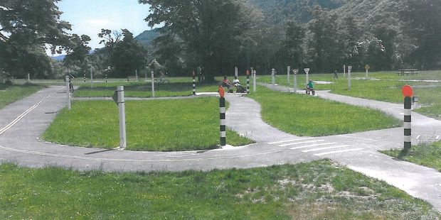 Harcourt Park in Upper Hutt is an example of a road safety cycle track proposed to be built in Masterton. PHOTO/SUPPLIED