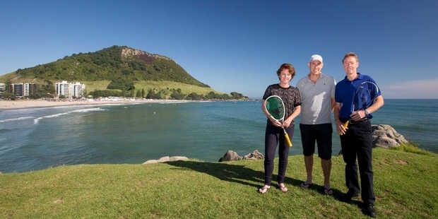 PHOTO: Dame Susan Devoy with Wayne Werder and Ross Norman. PHOTO/JAMIE TROUGHTON