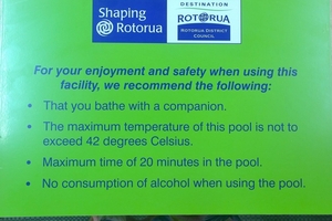 Coroner Wallace Bain has recommended the Rotorua Lakes Council make it compulsory for signage recommending people do not swim alone in geothermal pools. Photo / Supplied