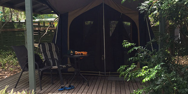 A decked tent was a great place to relax in the evenings, while spotting interesting birds and lizards.