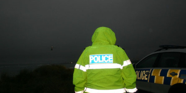 The NZCC Rescue Helicopter leaves the scene last evening. Photo: Cheryl Riley