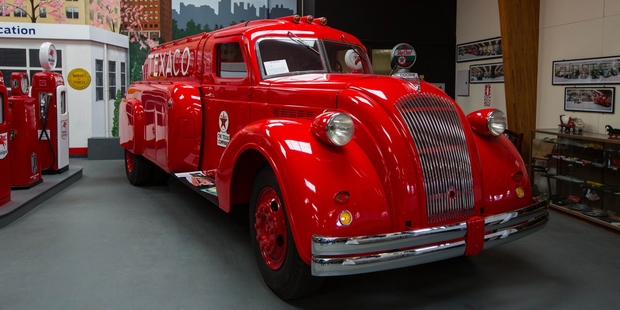 A Texaco Fuel Tanker at Bill Richardson Transport World. Photo / Bill Richardson's Transport World