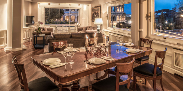 Dining at the 47Luxury Suites Colosseo. Photo / Supplied