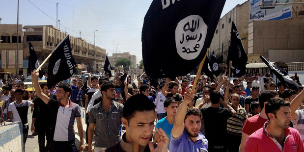Pro-ISIS demonstration in Mosul, Iraq. AP file photo, June 2014.