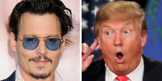 Actor Johnny Depp has labeled Donald Trump a 'brat'. Photo / Getty Images, AP
