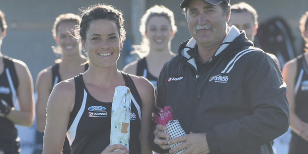 Natasha Fitzsimons and Mark Hager with the Black Sticks. Photo / Getty Images