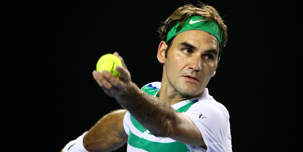 Roger Federer serves at the 2016 Australian Open. Photo / Getty Images