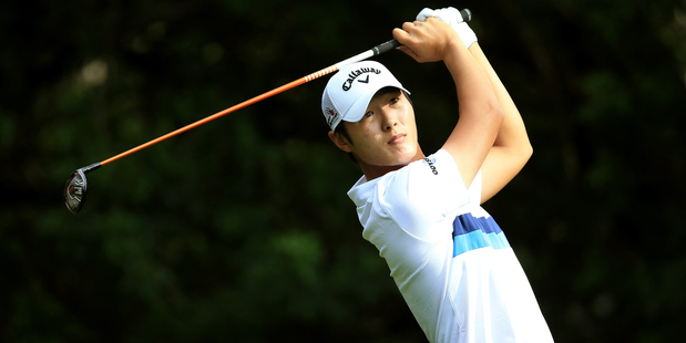 Danny Lee of New Zealand hits off the third tee during the Valspar Championship. Photo / Getty Images