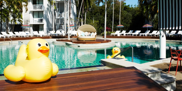 Grab a cabana by the pool.