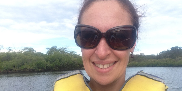 The writer in her kayaking gear.