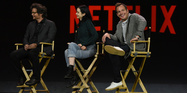 Flaked is a vehicle for comedic actor Will Arnett(right). Photo / AP