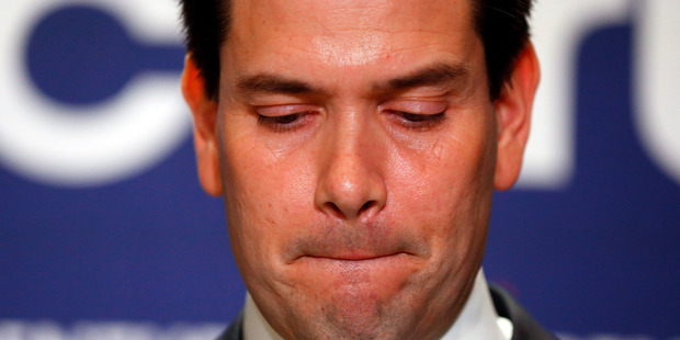 Republican presidential candidate Marco Rubio announced he will suspend his campaign after defeat in Florida. Photo / AP
