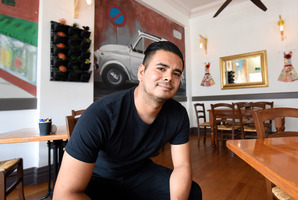 Wharf St Eatery owner Pablo Cardenas wants parking back. Photo/George Novak