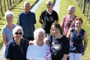 Clockwise from bottom left are Lois Dyas, Suzanne Smith, Gerald Barnett, Keith Tolmie, Iain Davey, Louise Davey, Gail Barnett and Margaret Miller.
