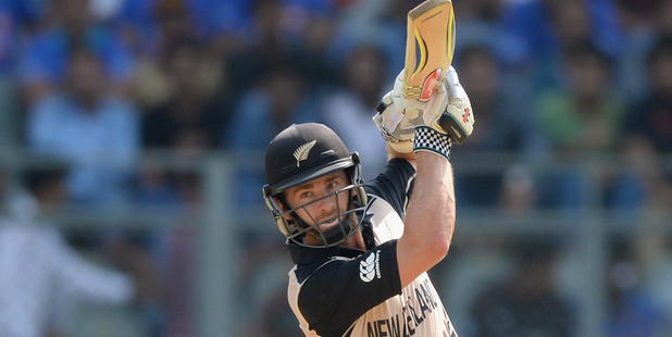 New Zealand captain Kane Williamson blazed 63 off 39 balls in a T20 warm-up against England. Photo / Getty Images