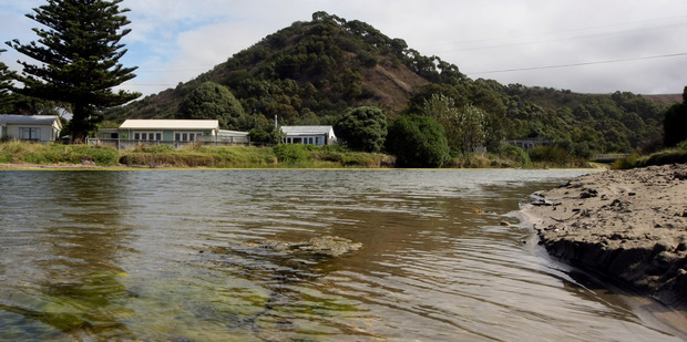 Waipuka stream at Ocean Beach is closed to swimmers. PHOTO/PAUL TAYLOR
