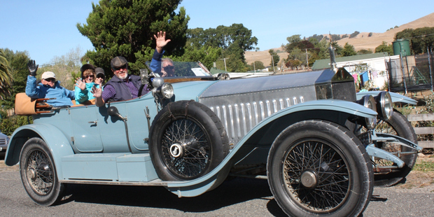 Martinborough couple John and Rae Kennedy toured the Rex Porter Memorial rally route in their 1913 Rolls Royce Silver Ghost, a car which won the famous Alpine Rally in 1913. PHOTO/KEVIN BALL