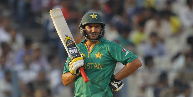 Shahid Afridi impressed in Pakistan's opening win. Photo / AP