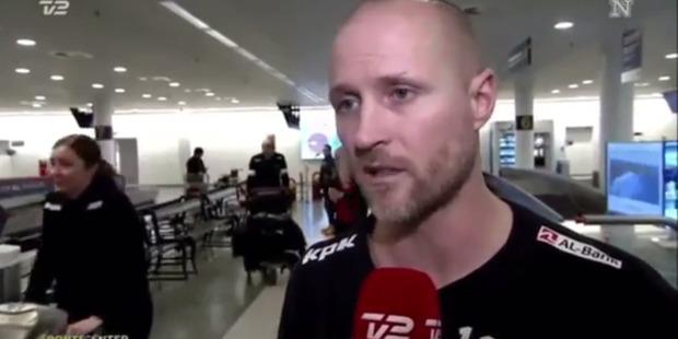 The woman mysteriously vanishes from the live TV shot.