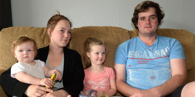 Shaken and furious: from left, Madilyn Eden, April Henderson, Lilyanna Eden and Sebastian Eden. Photo / Linda Robertson