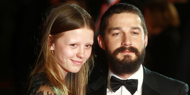 Shia LaBeouf and Mia Goth are reportedly engaged. Photo / Getty