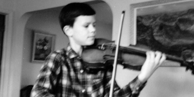 Johnson as a boy. His older brother, Bobby, said: "He just kept at it and kept at it, and by the end of the summer, when it was time to go to school, he could play every hymn". Photo / Thanh Tran
