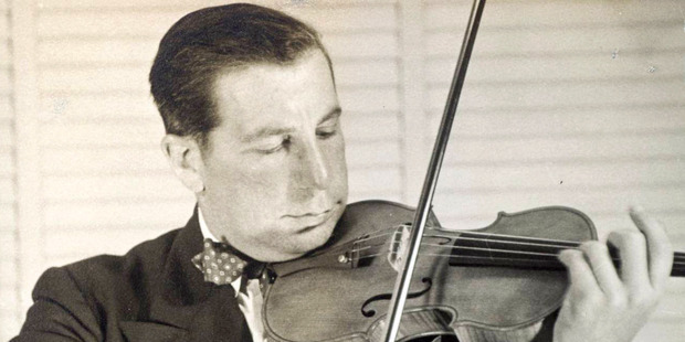 Roman Totenberg performs with the Stradivarius in the 1950s. Photo / Totenberg family via NPR