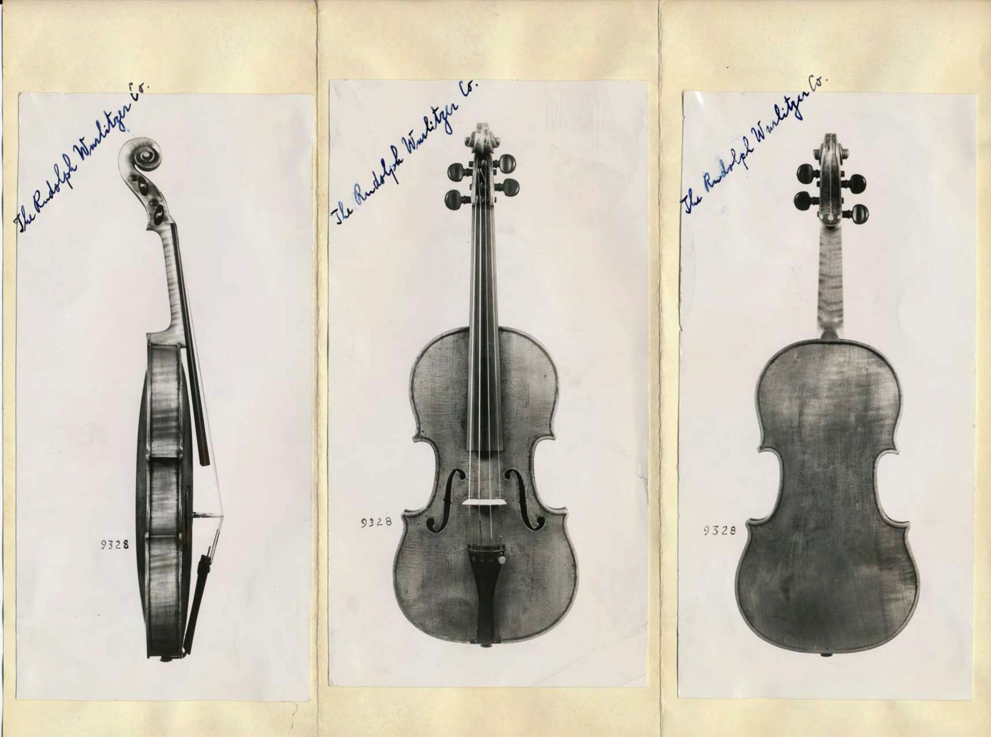 Photo documentation of Roman Totenberg's Stradivarius. Experts estimate that of the 1,000 or so violins crafted before Antonio Stradivari's death in 1737, about 500 survive today. Photo / Family photo
