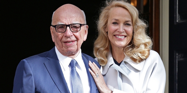 Rupert Murdoch has been absent from Twitter since he married Jerry Hall early this month. Photo / AP