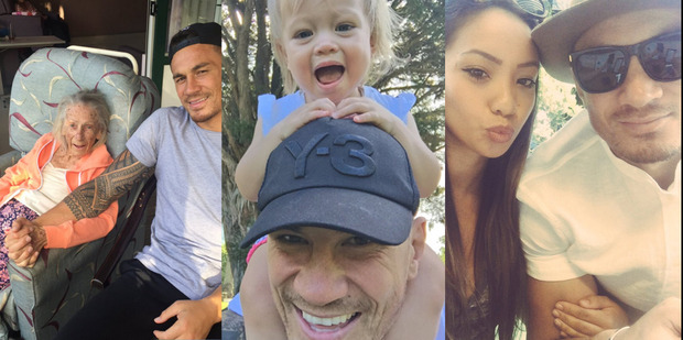 Sonny Bill Williams is making sure he spends quality time with his family as a knee injury rules him out of the All Blacks Sevens side. Photo / Twitter