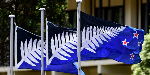 If the alternative flag wins the referendum, flags on public buildings will be changed to the silver fern design. Photo / Getty Images