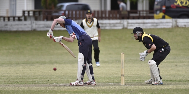 Tai Bridgman-Raison, pictured playing against Greerton earlier this season, top scored with 41 as Te Puke reached the 2016 Williams Cup final.