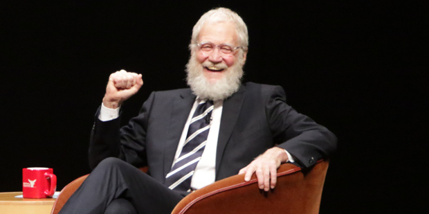 David Letterman is looking a lot like Santa Claus. Photo / Getty Images
