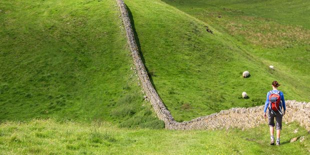 Hadrians Wall Walk in Northumberland, North East of England. Photo / 123RF
