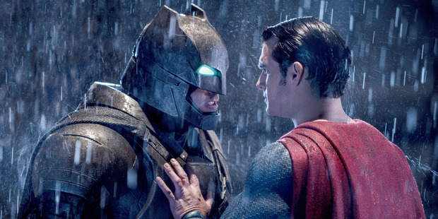 Ben Affleck as Batman and Henry Cavill as Superman in Batman v Superman: Dawn of Justice.
