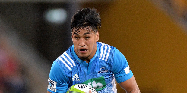 Rieko Ioane of the Blues runs with the ball during the round four Super Rugby match between the Reds and the Blues. Photo / Getty Images.