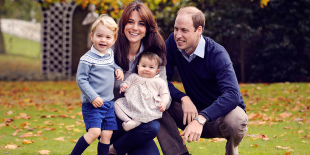 The Duke and Duchess of Cambridge with their two children, Prince George and Princess Charlotte. Photo / Kensington Palace