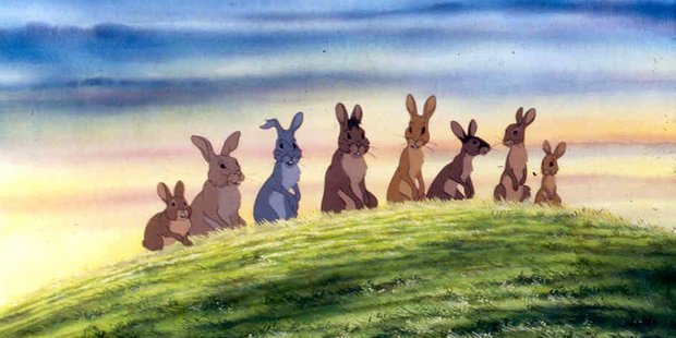 Scene from the film Watership Down.