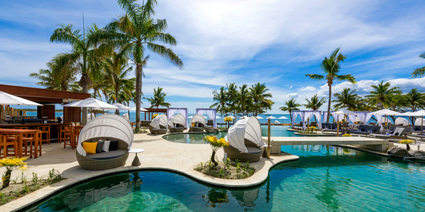 Waitui Beach Club at the Sofitel Fiji Resort & Spa on Denarau Island.