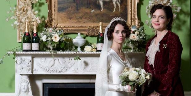 Elizabeth McGovern and Felicity Jones in Cheerful Weather for the Wedding.