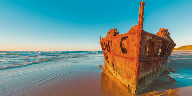 Maheno shipwreck.