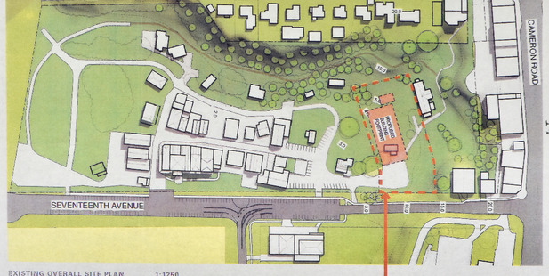 Proposed site for new community building at the Historic Village.
