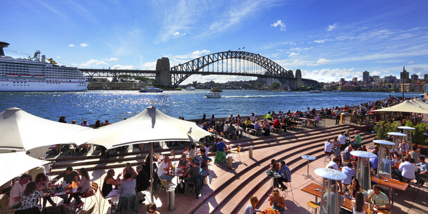 Residents and tourists at Circular Quay Sydney. Photo / Thinkstock