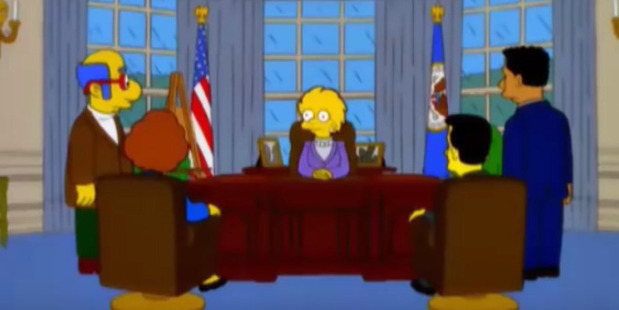A scene from The Simpson's episode Bart to the Future.